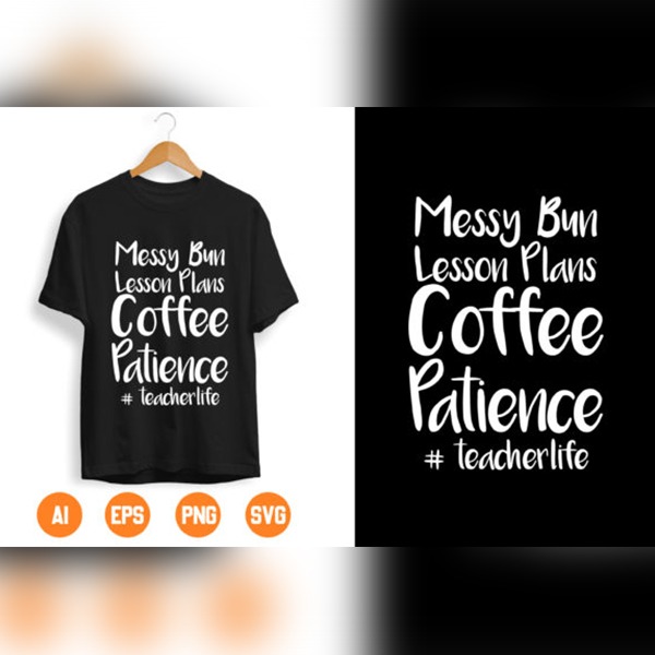 Messy Bun T-shirt Design